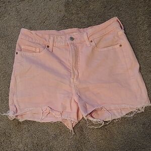 Old Navy Pink Highrise Cutoff Jean Shorts